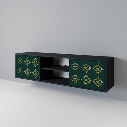 ROYAL MEDALLION 2-dörrars TV-bänk i svart finish