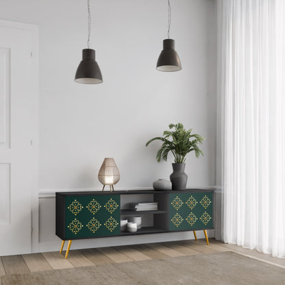 ROYAL MEDALLION 2-dörrars TV-bänk i svart finish