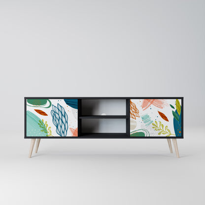 BOTANICAL HURRICANE 2-dörrars TV-bänk i svart finish