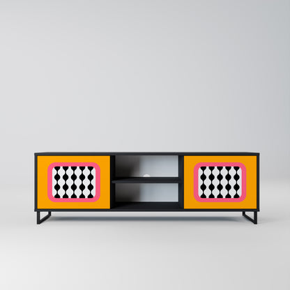 TEARS IN HEAVEN 2-Door TV Stand in Black Finish