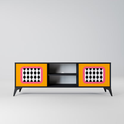 TEARS IN HEAVEN 2-Door TV Stand in Black Finish