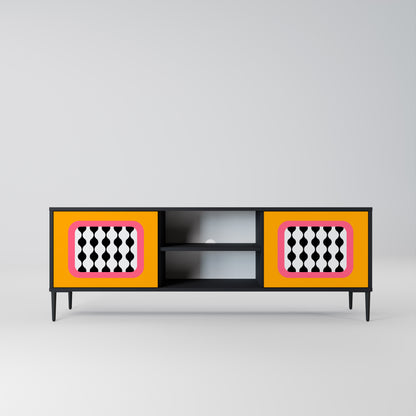 TEARS IN HEAVEN 2-Door TV Stand in Black Finish