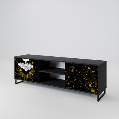 STELLAR CONSTELLATIONS 2-dörrars TV-bänk i svart finish