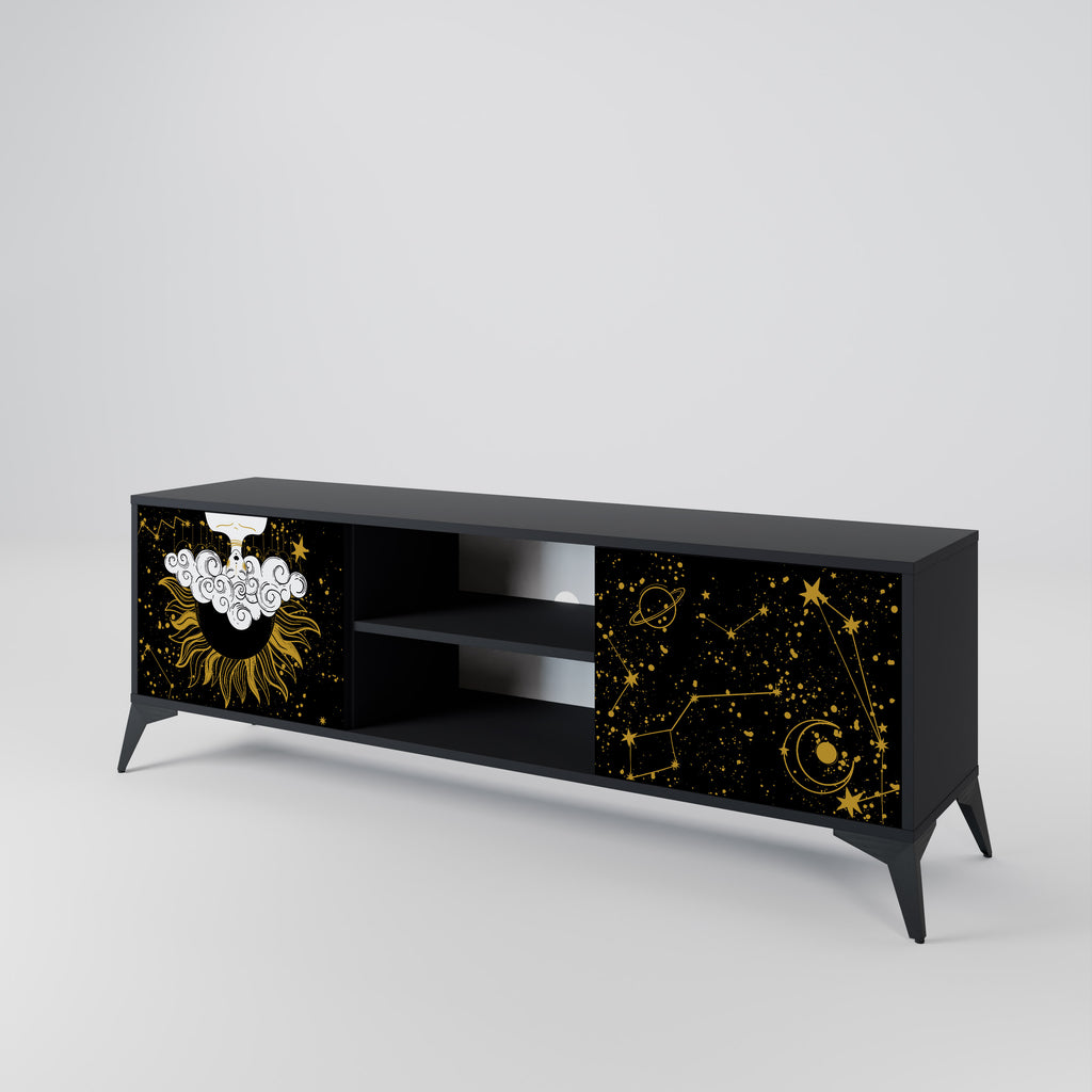 STELLAR CONSTELLATIONS 2-dörrars TV-bänk i svart finish
