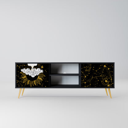 STELLAR CONSTELLATIONS 2-dörrars TV-bänk i svart finish
