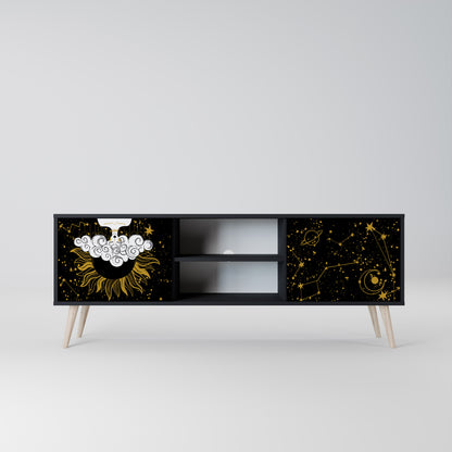 STELLAR CONSTELLATIONS 2-dörrars TV-bänk i svart finish