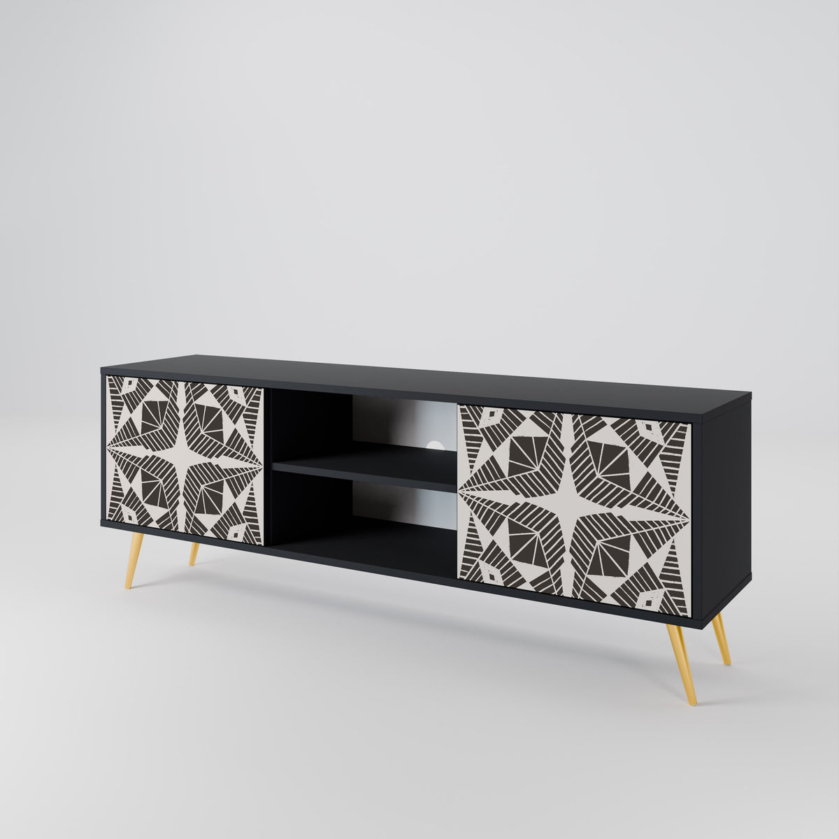 MONOCHROME NEXUS TV-bänk med två dörrar