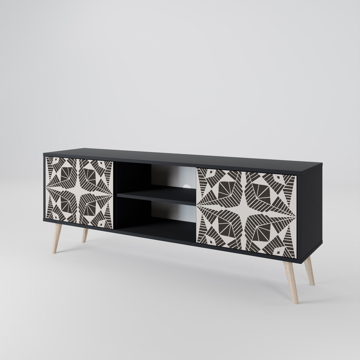 MONOCHROME NEXUS TV-bänk med två dörrar