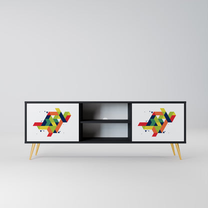 FUTURE SIGN 2-dörrars TV-bänk i svart finish