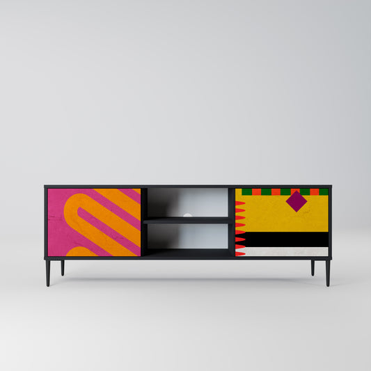VIVID ART 2-dörrars TV-bänk i svart finish