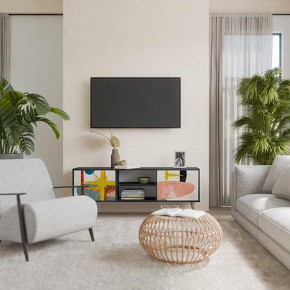 INTERSTELLAR VIBES 2-Door TV Stand in Black Finish