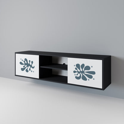 WONDERLAND VEGETATION 2-dörrars TV-bänk i svart finish