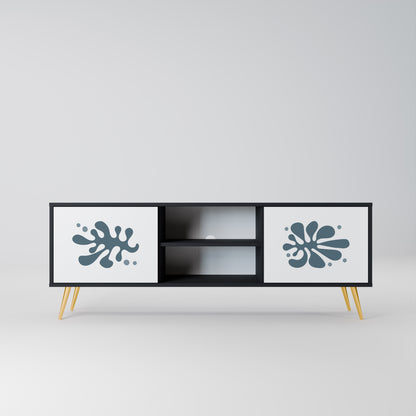 WONDERLAND VEGETATION 2-dörrars TV-bänk i svart finish
