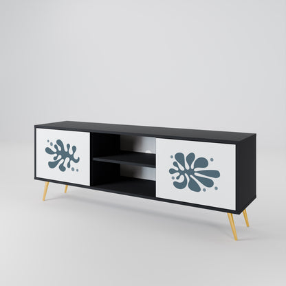 WONDERLAND VEGETATION 2-dörrars TV-bänk i svart finish