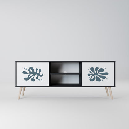 WONDERLAND VEGETATION 2-dörrars TV-bänk i svart finish
