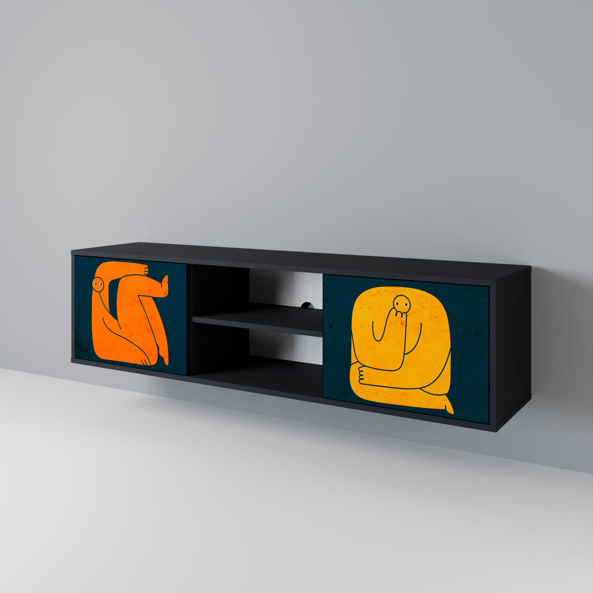 TOGETHER BUT SEPARATELY TV-bänk med två dörrar