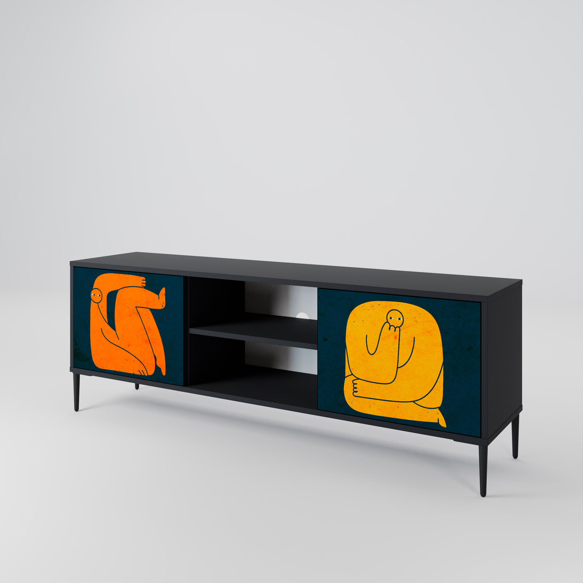 TOGETHER BUT SEPARATELY TV-bänk med två dörrar