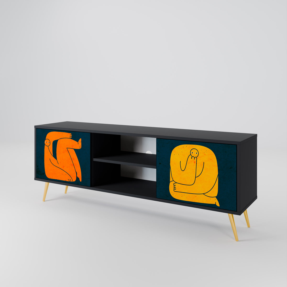 TOGETHER BUT SEPARATELY TV-bänk med två dörrar