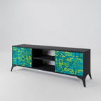 NOSTALGIC MEMORIES 2-Door TV Stand in Black Finish