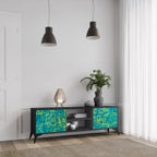 NOSTALGIC MEMORIES 2-Door TV Stand in Black Finish