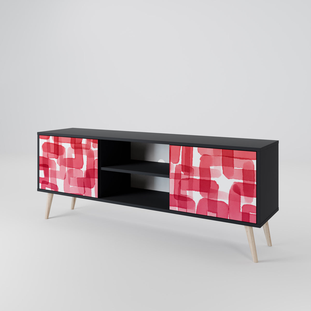 KALEIDOSCOPIC CUBISM TV-bänk med två dörrar
