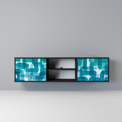 TURKOS RECTANGLES 2-dörrars TV-bänk i svart finish