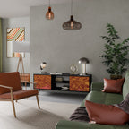 FLYTANDE TANKER 2-dörrars TV-bänk i svart finish