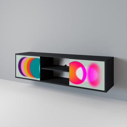 SYMPHONY OF COLOURS 2-dörrars TV-bänk i svart finish
