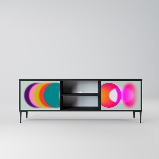 SYMPHONY OF COLOURS 2-dörrars TV-bänk i svart finish