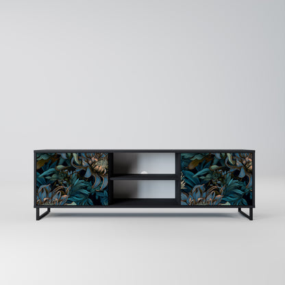 TWILIGHT BLOOM 2-dörrars TV-bänk i svart finish
