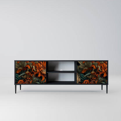 DAWN BLOOM 2-dörrars TV-bänk i svart finish