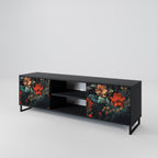 IMAGINARY BLOSSOM 2-Door TV Stand in Black Finish