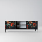 IMAGINARY BLOSSOM 2-Door TV Stand in Black Finish