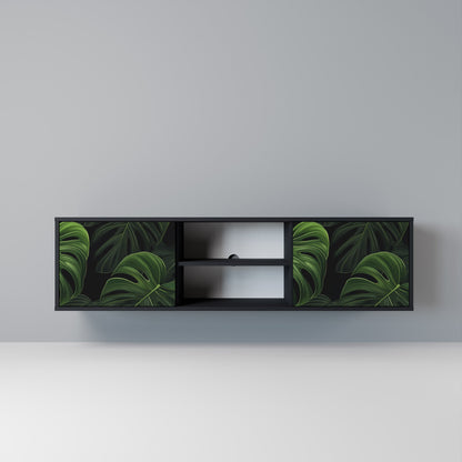 INFINITE MONSTERA 2-dörrars TV-bänk i svart finish