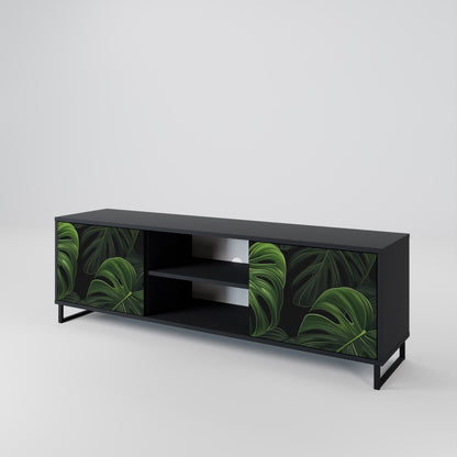 INFINITE MONSTERA 2-dörrars TV-bänk i svart finish