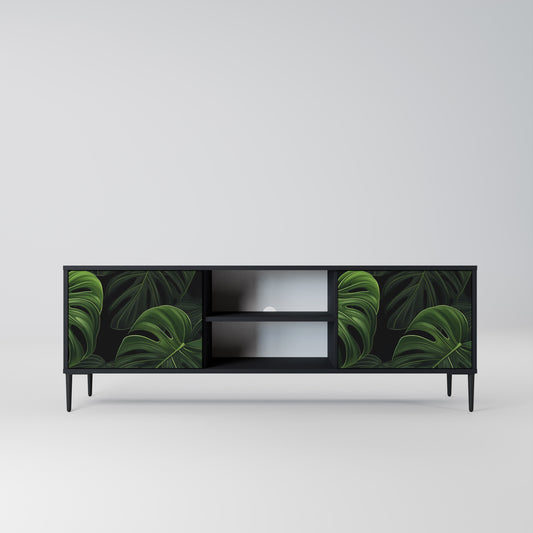 INFINITE MONSTERA 2-dörrars TV-bänk i svart finish