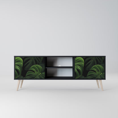 INFINITE MONSTERA 2-dörrars TV-bänk i svart finish