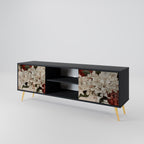 EPHEMERAL DAYS 2-Door TV Stand in Black Finish