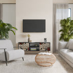 EPHEMERAL DAYS 2-Door TV Stand in Black Finish