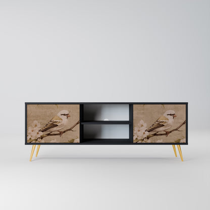 PETAL DISTINGUISH 2-dörrars TV-bänk i svart finish