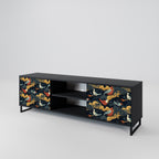 FOWLY DAZE 2-Door TV Stand in Black Finish