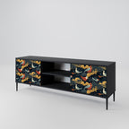 FOWLY DAZE 2-Door TV Stand in Black Finish
