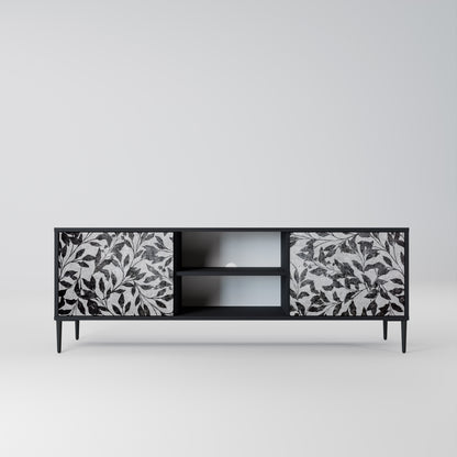 CHARCOAL SPROUT 2-dörrars TV-bänk i svart finish