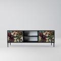 BOTANICAL EMERGENCE 2-Door TV Stand in Black Finish