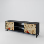 BLOOMING HARMONY 2-Door TV Stand in Black Finish