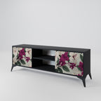 FLOWERET DREAM 2-Door TV Stand in Black Finish