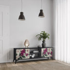 FLOWERET DREAM 2-Door TV Stand in Black Finish
