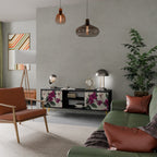 FLOWERET DREAM 2-Door TV Stand in Black Finish