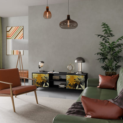 SUNKISSED LILY 2-dörrars TV-bänk i svart finish