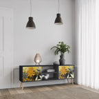 SUNKISSED LILY 2-Door TV Stand in Black Finish
